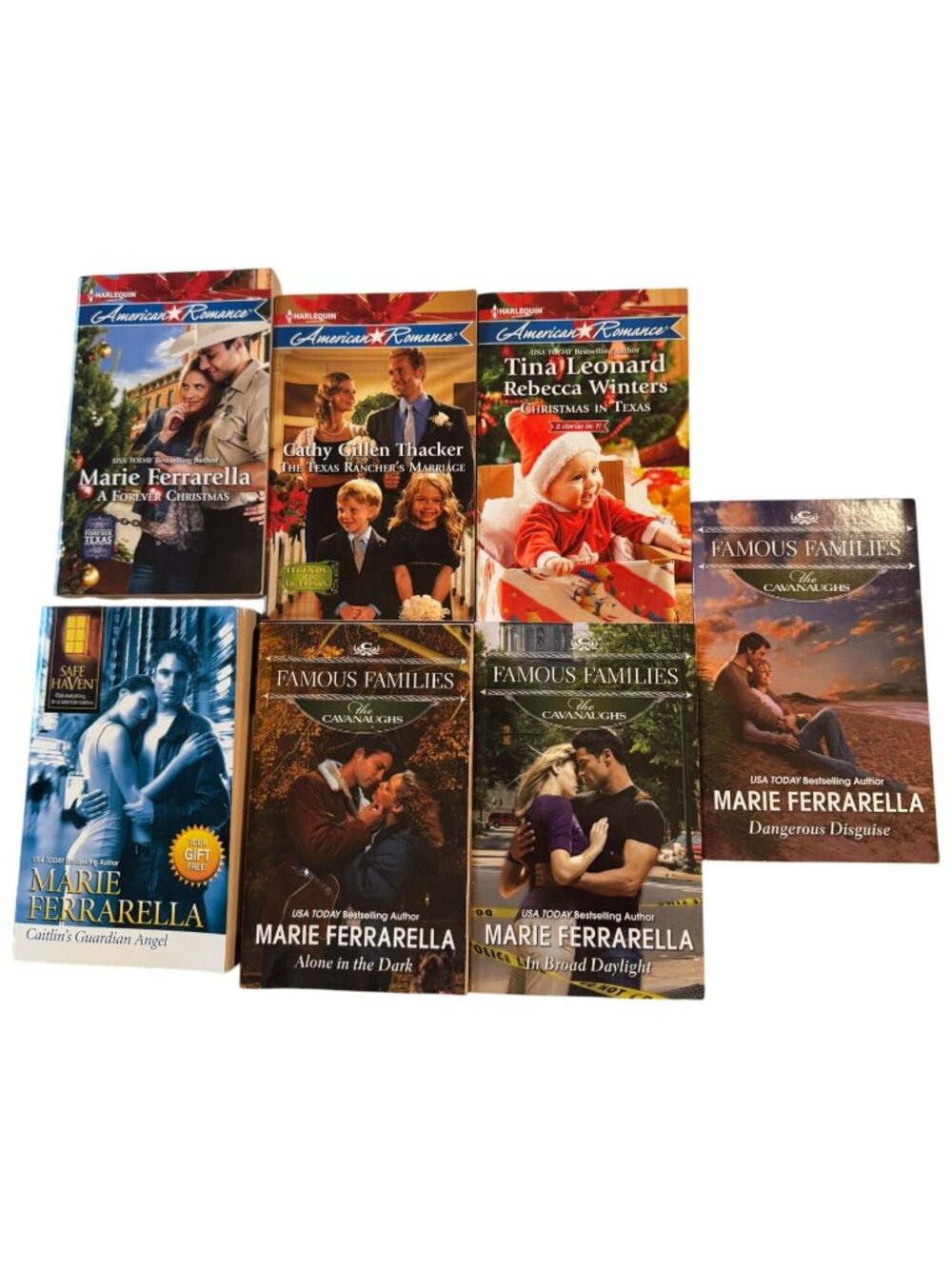 Lot of 7 Harlequin Romance Paperbacks Marie Ferrarella Cathy Gillen Thacker